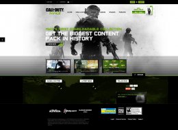 《使命召唤8现代战争3》第一人称射击游戏UI网站